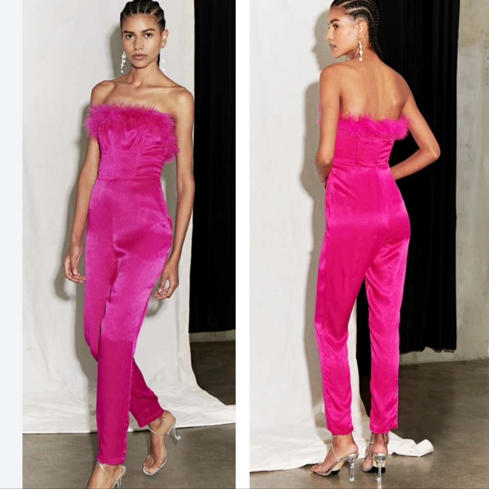 SAYLOR RAYA FAUX FUR JUMPSUIT